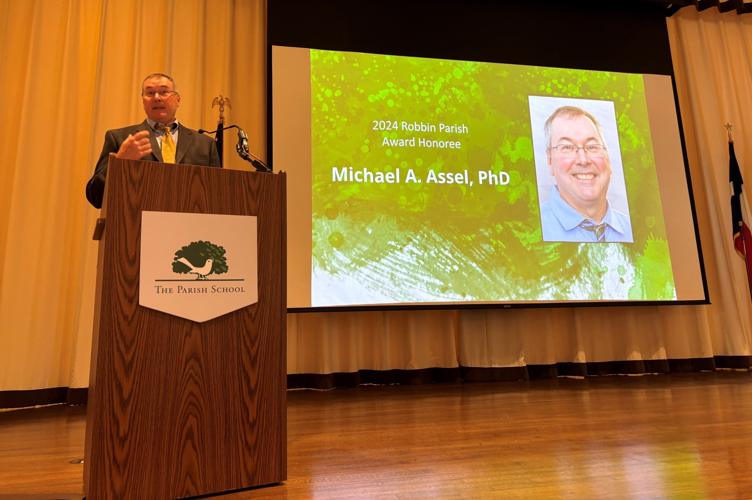 Michael Assel, PhD, 2024 Robbin Parish Award Honoree